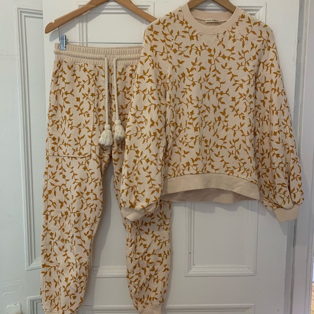 Ulla Johnson floral set sweatshirt Size small